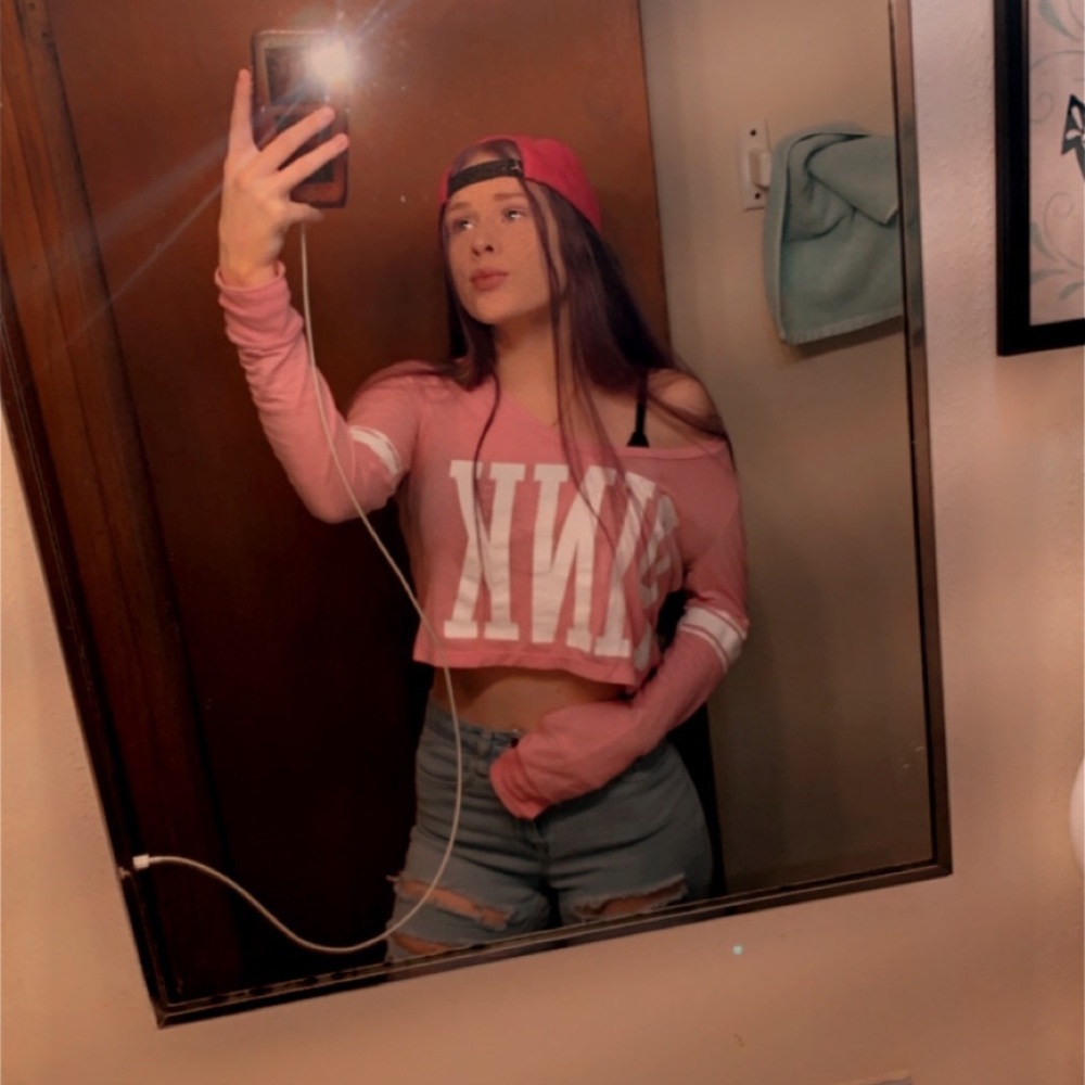 Pink Victoria Secret Crop Top , Size Small